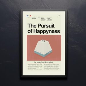 Mid-century modern The Pursuit of Happyness movie poster by 20th Century Studios