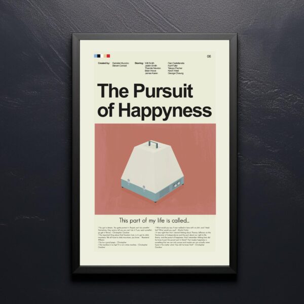 Mid-century modern The Pursuit of Happyness movie poster by 20th Century Studios