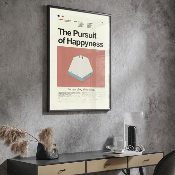 Mid-century modern The Pursuit of Happyness movie poster by 20th Century Studios