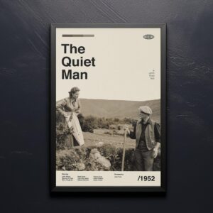 Mid-century modern style poster of The Quiet Man movie