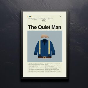 The Quiet Man vintage mid-century modern movie poster artwork