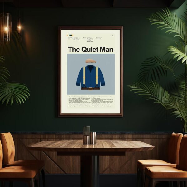 The Quiet Man vintage mid-century modern movie poster artwork