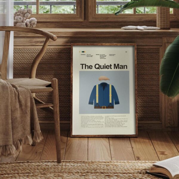 The Quiet Man vintage mid-century modern movie poster artwork