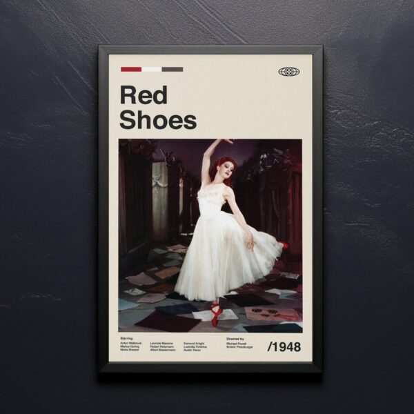 The Red Shoes movie poster - mid-century vintage print