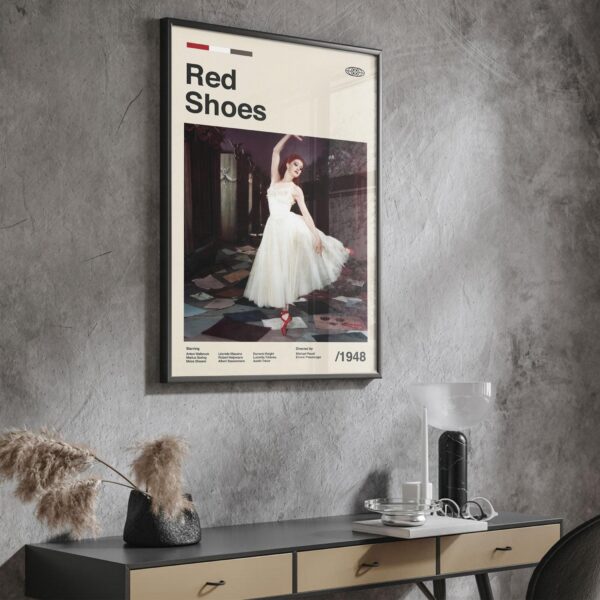 The Red Shoes movie poster - mid-century vintage print