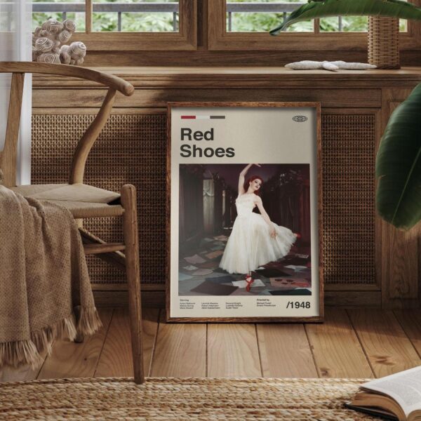 The Red Shoes movie poster - mid-century vintage print