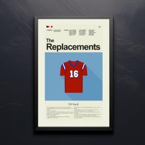 Mid-century modern style poster of The Replacements movie