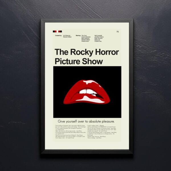 Mid century modern Rocky Horror Picture Show movie poster art print