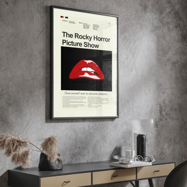 Mid century modern Rocky Horror Picture Show movie poster art print