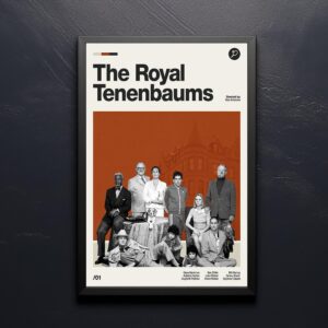 The Royal Tenenbaums mid-century poster retro artwork