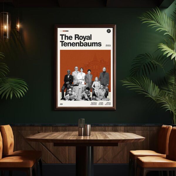 The Royal Tenenbaums mid-century poster retro artwork