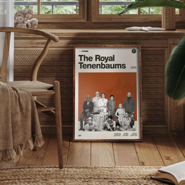 The Royal Tenenbaums mid-century poster retro artwork