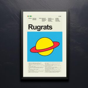 Mid-century modern style poster of The Rugrats Movie