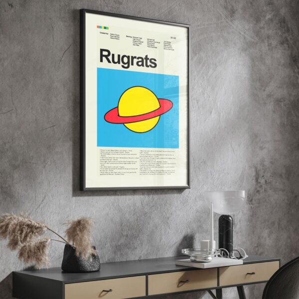 Mid-century modern style poster of The Rugrats Movie
