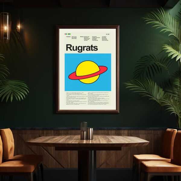 Mid-century modern style poster of The Rugrats Movie