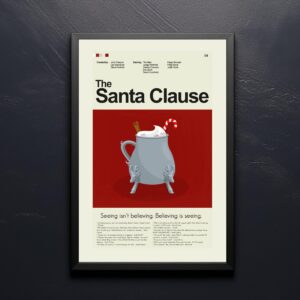 Mid-century modern style poster of The Santa Clause movie