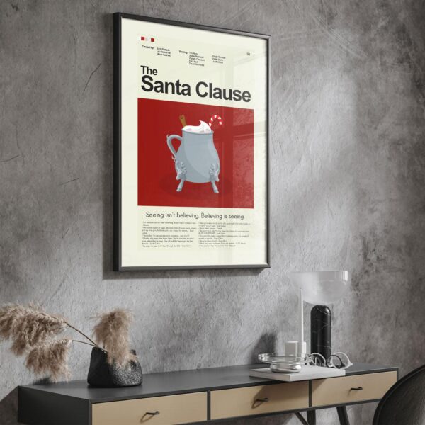 Mid-century modern style poster of The Santa Clause movie