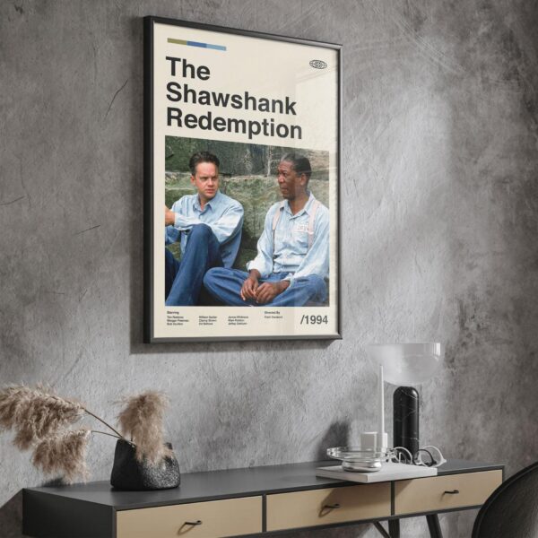 The Shawshank Redemption mid-century poster, retro artwork