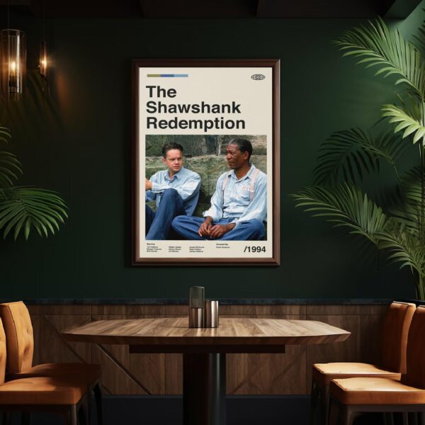 The Shawshank Redemption mid-century poster, retro artwork