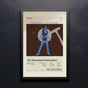 Mid-century modern style Shawshank Redemption movie poster print