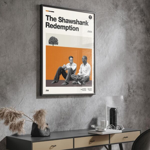 Mid-century poster of The Shawshank Redemption movie