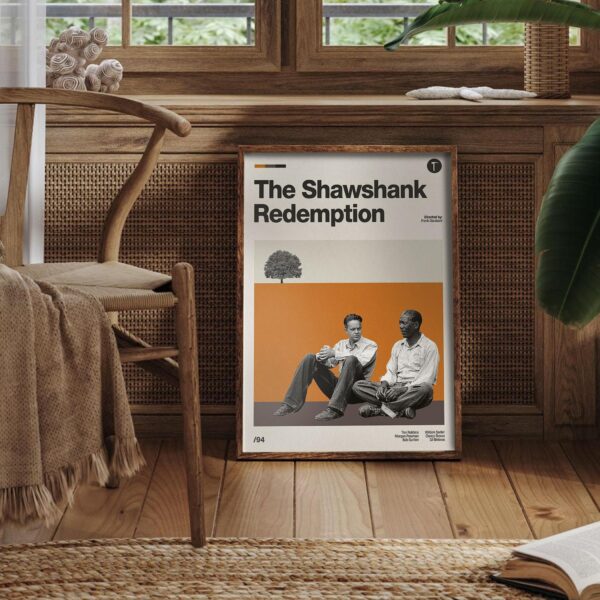 Mid-century poster of The Shawshank Redemption movie
