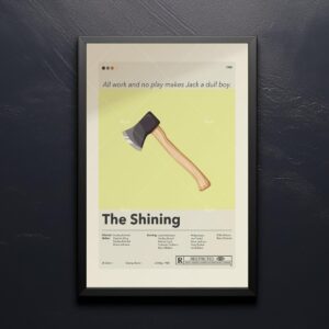 Mid-century modern The Shining movie poster with retro style design