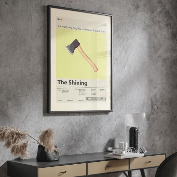 Mid-century modern The Shining movie poster with retro style design