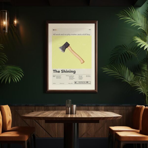 Mid-century modern The Shining movie poster with retro style design