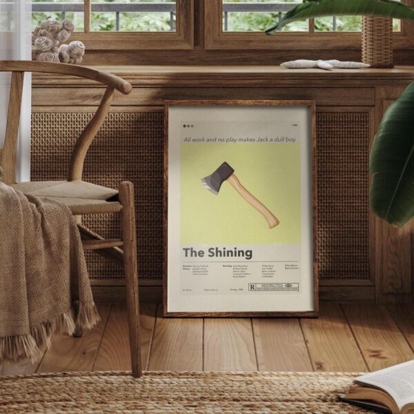 Mid-century modern The Shining movie poster with retro style design