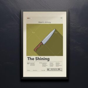Mid-century modern styled The Shining movie poster with geometric design