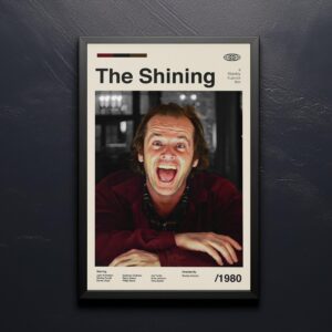 Mid-century poster of The Shining movie retro artwork