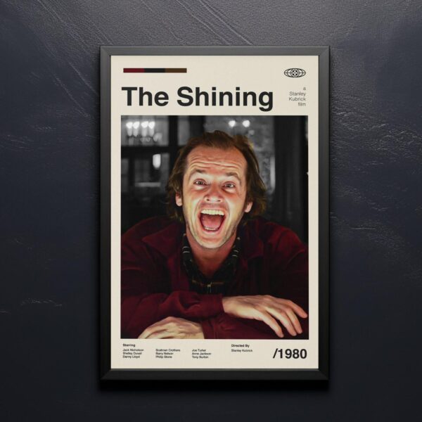 Mid-century poster of The Shining movie retro artwork