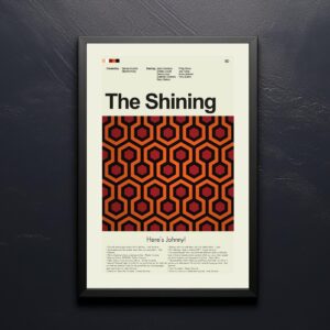 The Shining mid-century modern movie poster art with retro design