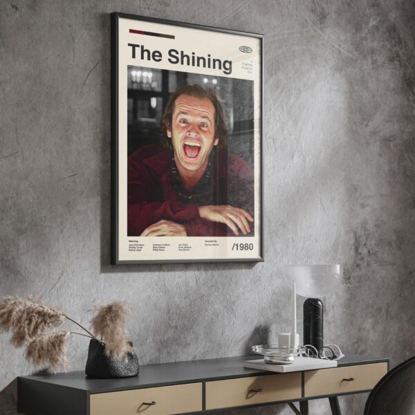 Mid-century poster of The Shining movie retro artwork