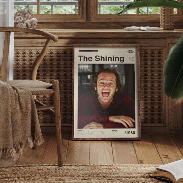 Mid-century poster of The Shining movie retro artwork