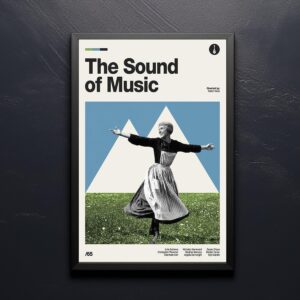 The Sound of Music movie poster mid-century print