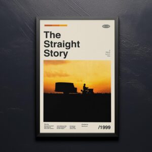 Mid-century poster of The Straight Story movie