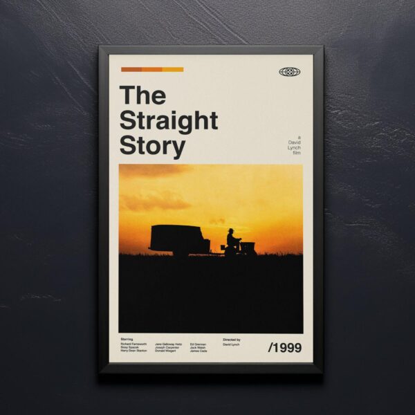 Mid-century poster of The Straight Story movie