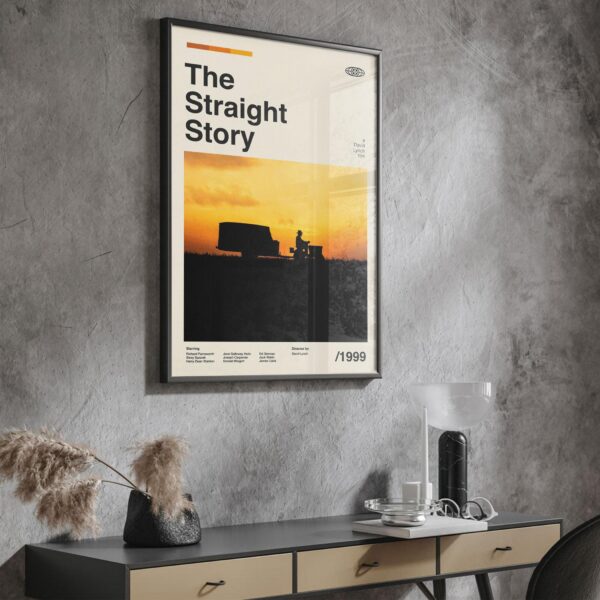 Mid-century poster of The Straight Story movie