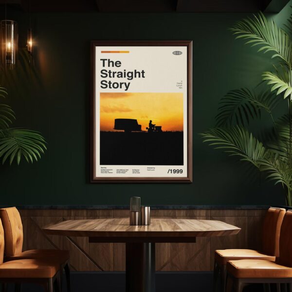 Mid-century poster of The Straight Story movie