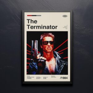 The Terminator mid-century poster retro artwork