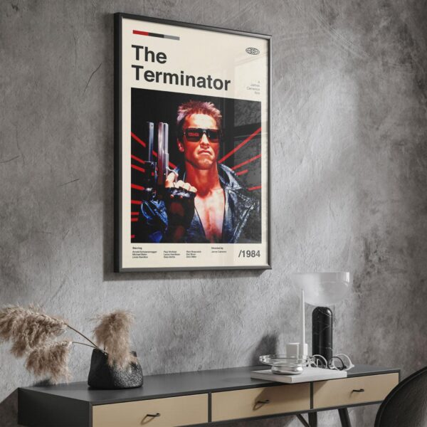 The Terminator mid-century poster retro artwork