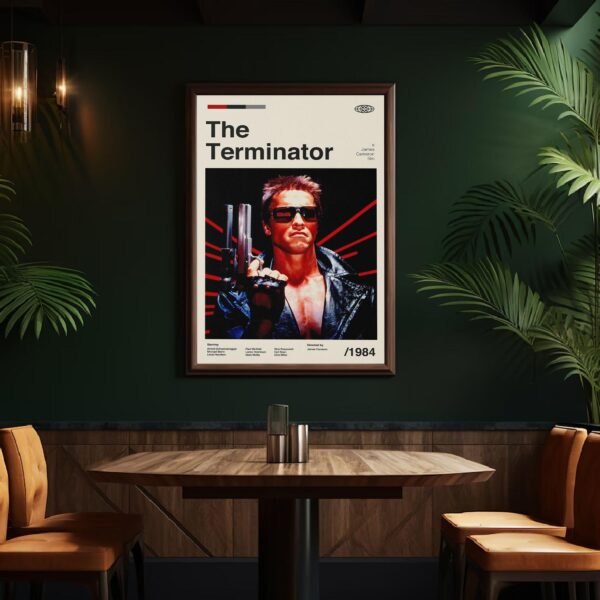 The Terminator mid-century poster retro artwork