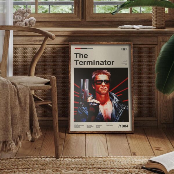 The Terminator mid-century poster retro artwork