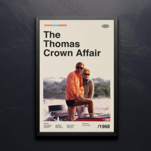 Mid-century poster of The Thomas Crown Affair movie