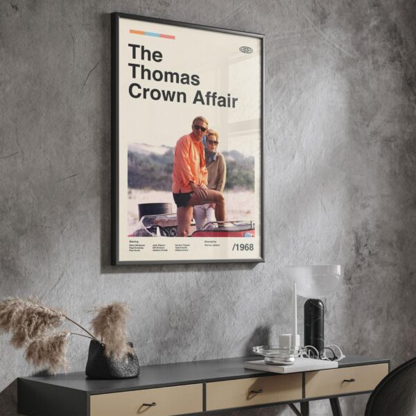 Mid-century poster of The Thomas Crown Affair movie