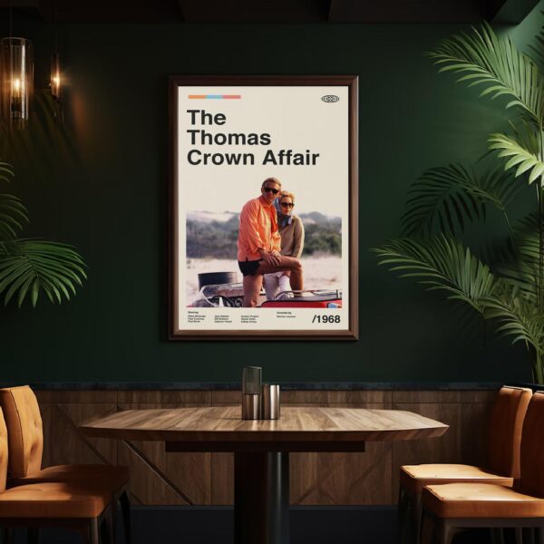 Mid-century poster of The Thomas Crown Affair movie