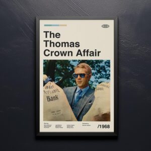Mid-century poster of The Thomas Crown Affair movie