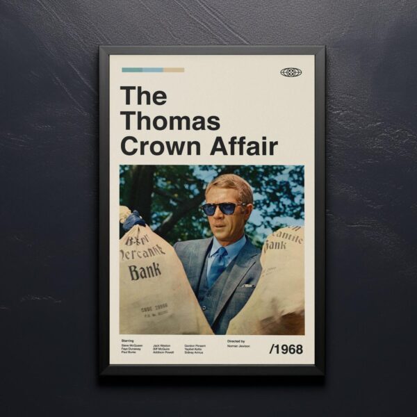 Mid-century poster of The Thomas Crown Affair movie